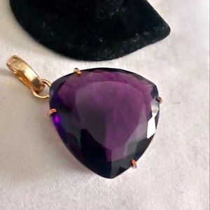 Huge 100ct EGL certified lab created amethyst pendant